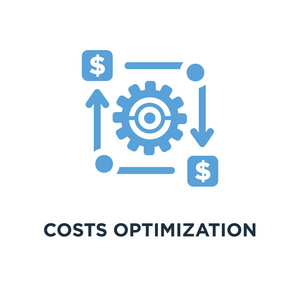 成本优化图标.业务效率概念概念符号设计, 矢量插图照片