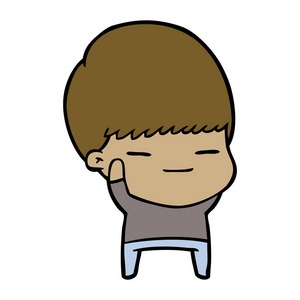 呆萌男孩子卡通图片