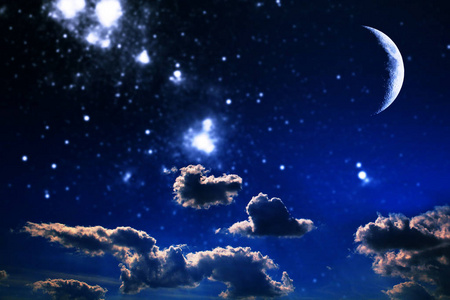夜空月亮图片 夜空月亮素材 夜空月亮插画 摄图新视界