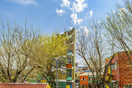 布宜诺斯艾利斯著名的博卡附近的鸟瞰建筑