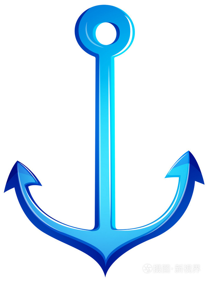 一个蓝色的锚点