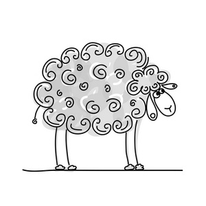 雯雅婷漫画整合搞笑灰色羊,为您的设计素描照片