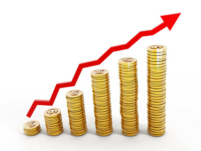 储蓄直线上升图片