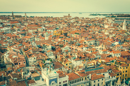 威尼斯城市景观视图从钟楼圣马尔科。教科文组织世界