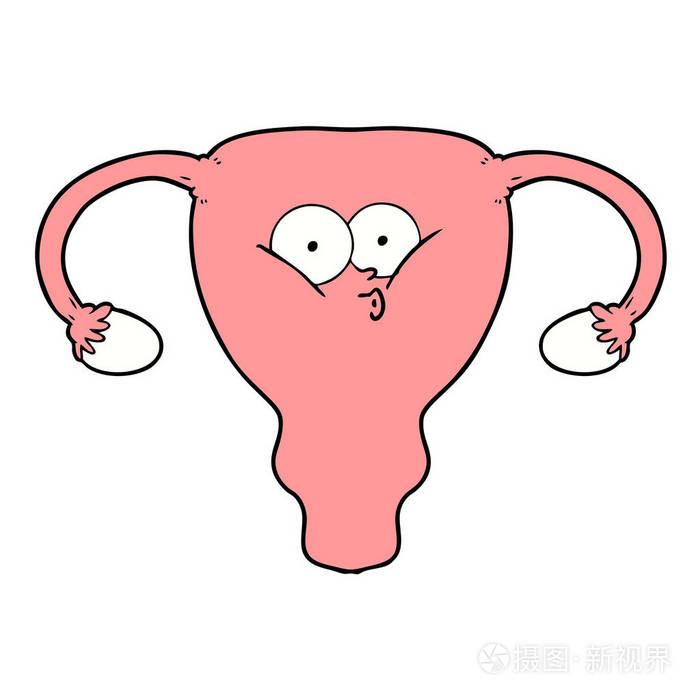 卡通子宫的矢量图解