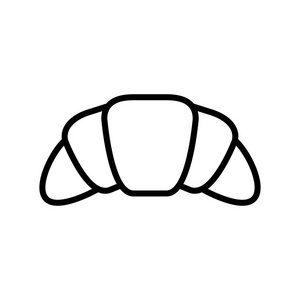 羊角面包图标轮廓