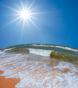 夏天海沙滩