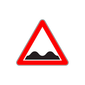 指示车速颠簸或不平坦道路的路标