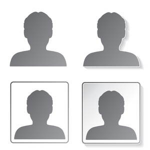 矢量头像图标, 按钮-人权, 用户, 会员照片