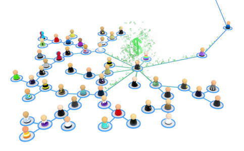 卡通人群链接, 金钱聚集照片