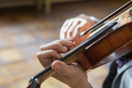 小提琴特写图片