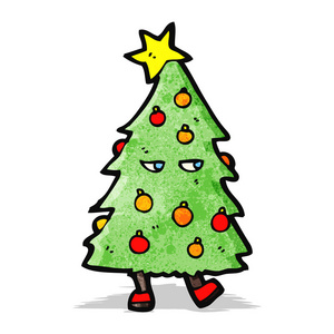 圣诞树卡通人物图片