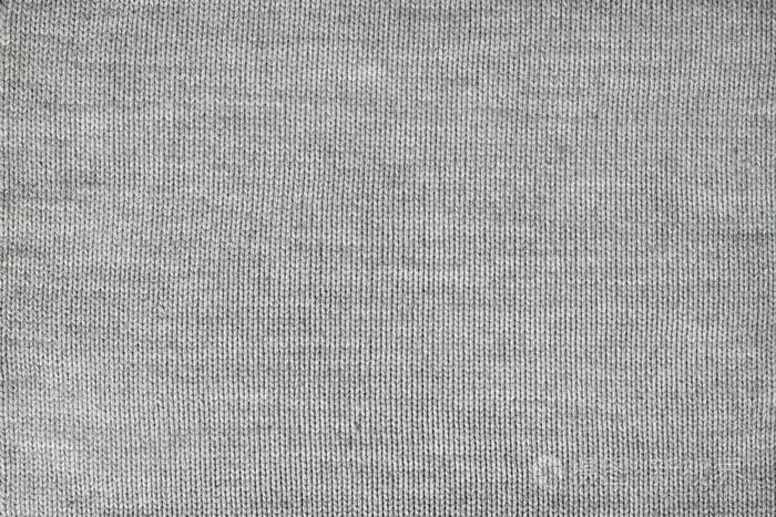 灰色针织面料的质地特写顶部视图