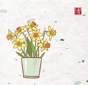 长寿花怎么画图片