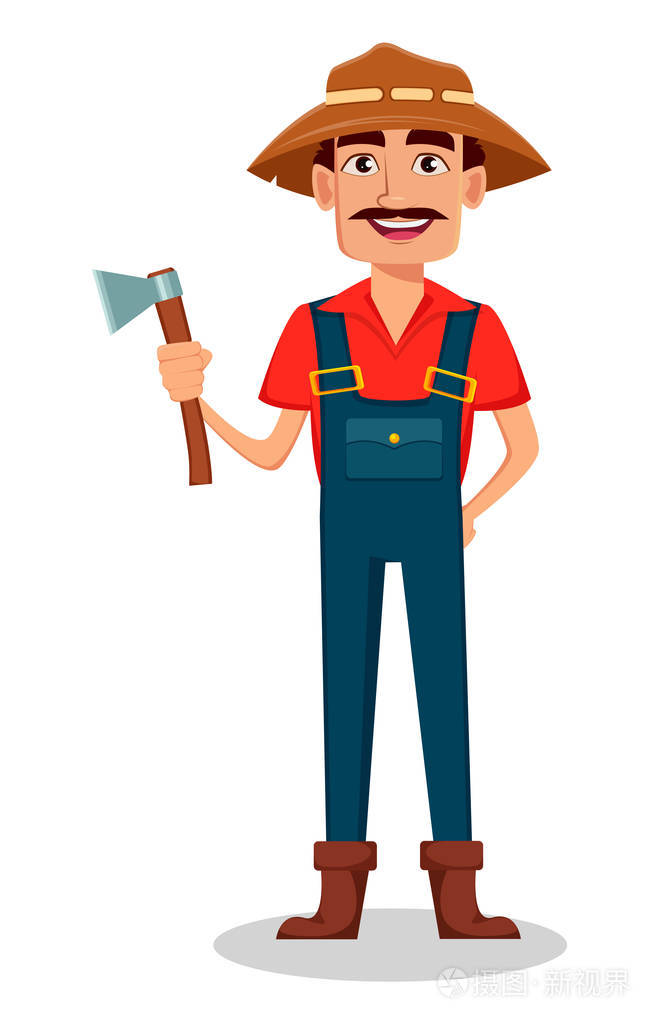 农夫的卡通人物