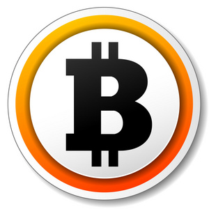 橙色比特币比特币矢量图标照片