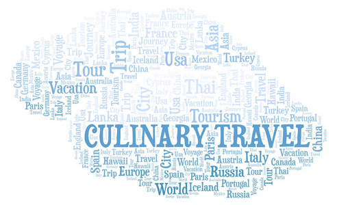 烹饪旅游字云。Wordcloud 只用文本制作
