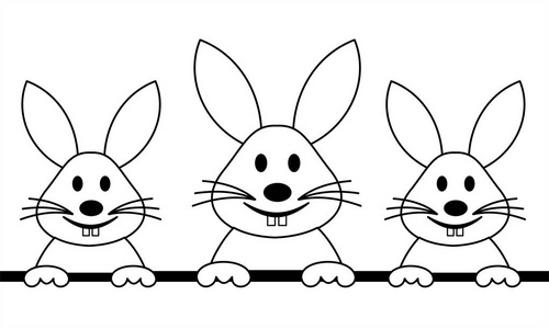 复活节兔子水平横幅