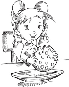 的饼干蛋糕顶部视图甜食美味小吃饼干甜甜点矢量插画无缝背景姜饼饼干