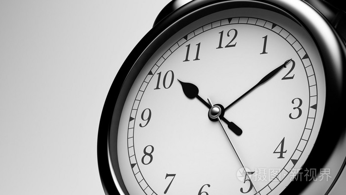 黑色有光泽的时钟
