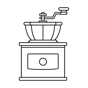 手咖啡磨床图标, 轮廓样式