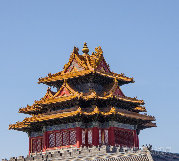 角箭头塔在故宫北京中国