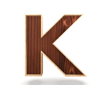3d 装饰木制字母 大写字母 K