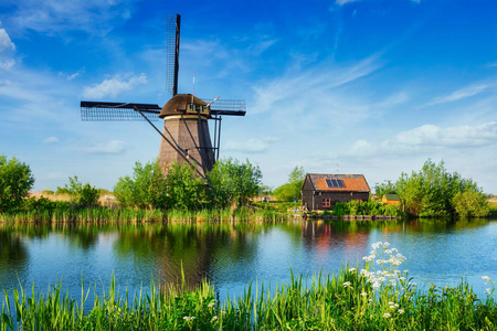 在荷兰金德的风车。荷兰