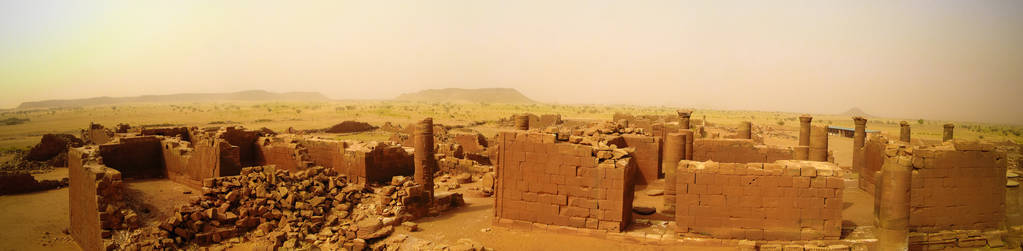 麦罗埃，苏丹 Musawwarat es Sufra 遗址的全景