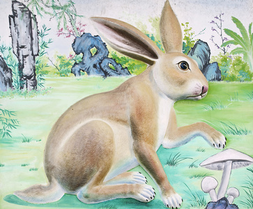 兔子高浮雕和壁画图片