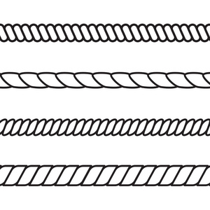 绳索样式集合向量图