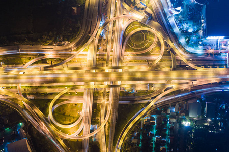 上图交通路口城市道路夜景