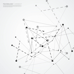 抽象向量科学与技术背景连接点和线