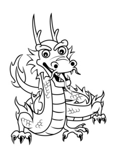 画, 孤立的向量例证绿龙桥在夜岘港绿松石龙搞笑绿龙不同情境下的卡通