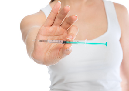 糖尿病病人显示一次性使用注射器笔注射器
