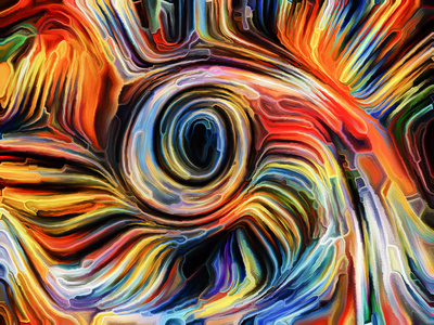 艺术彩绘玻璃彩色系列的模式.