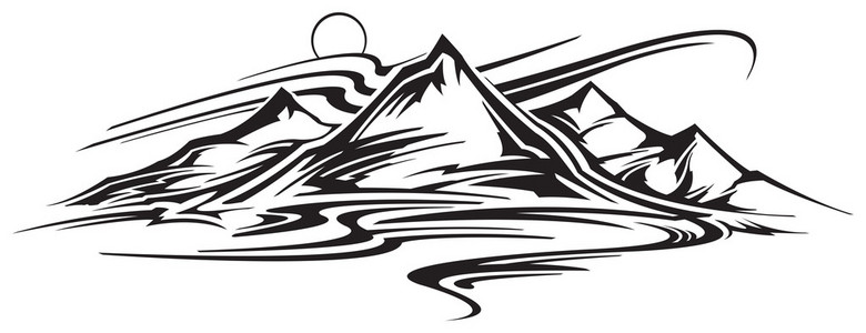 山脉线条图片