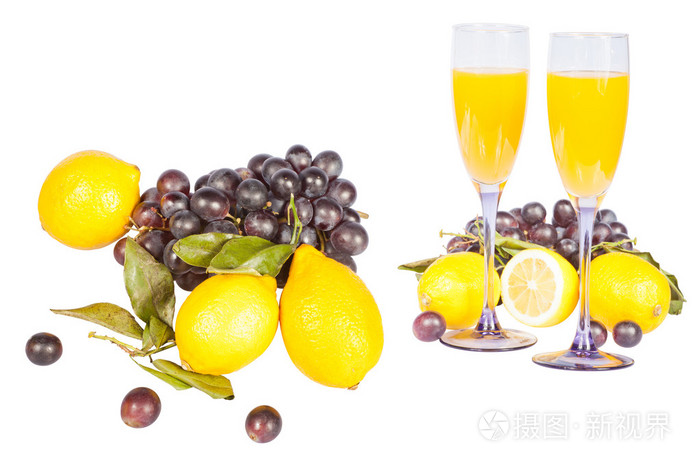 柠檬和葡萄