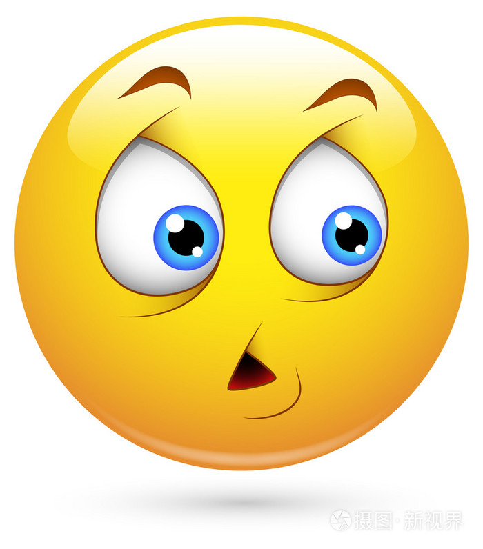 笑脸矢量图-害怕的脸