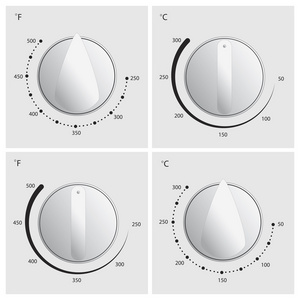 烤箱拨号矢量