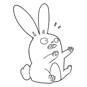 卡通兔子矢量插画