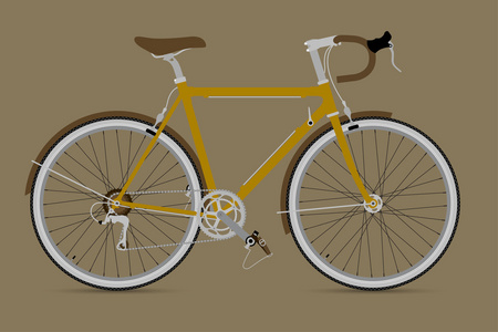 固定齿轮固定的齿轮自行车照片