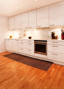 具有复制空间的现代厨房背景
