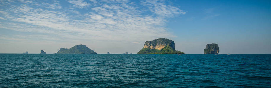 波达岛和鸡岛在甲米泰国