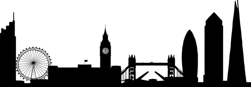 伦敦天际线的轮廓照片