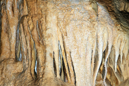 尼斯自然洞穴与的墙壁和石笋的形成, 自然纹理图像