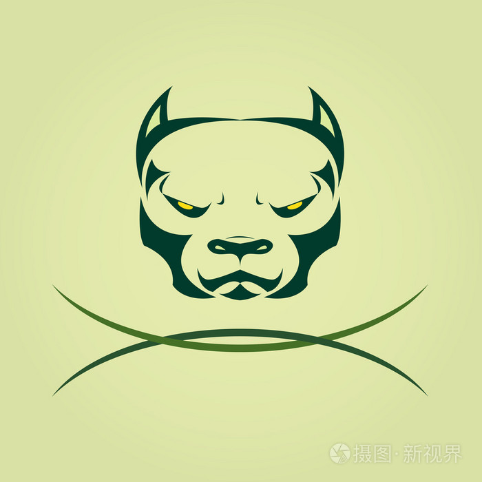 头狗pitbull 矢量图像