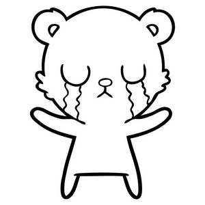 悲伤卡通熊图片-悲伤卡通熊素材-悲伤卡通熊插画-摄图新视界