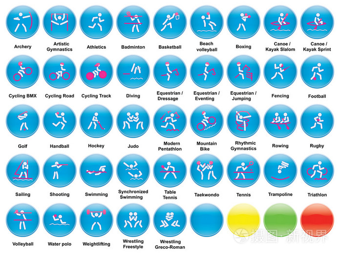 与夏季运动项目的图标