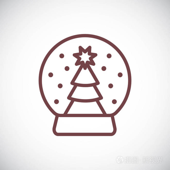 圣诞树符号矢量插图
